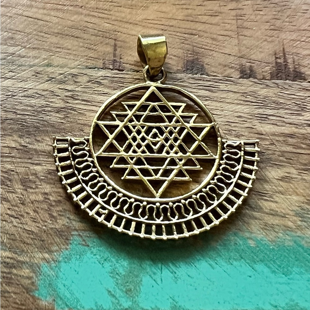 Sacred Geometry Gold tone Necklace
